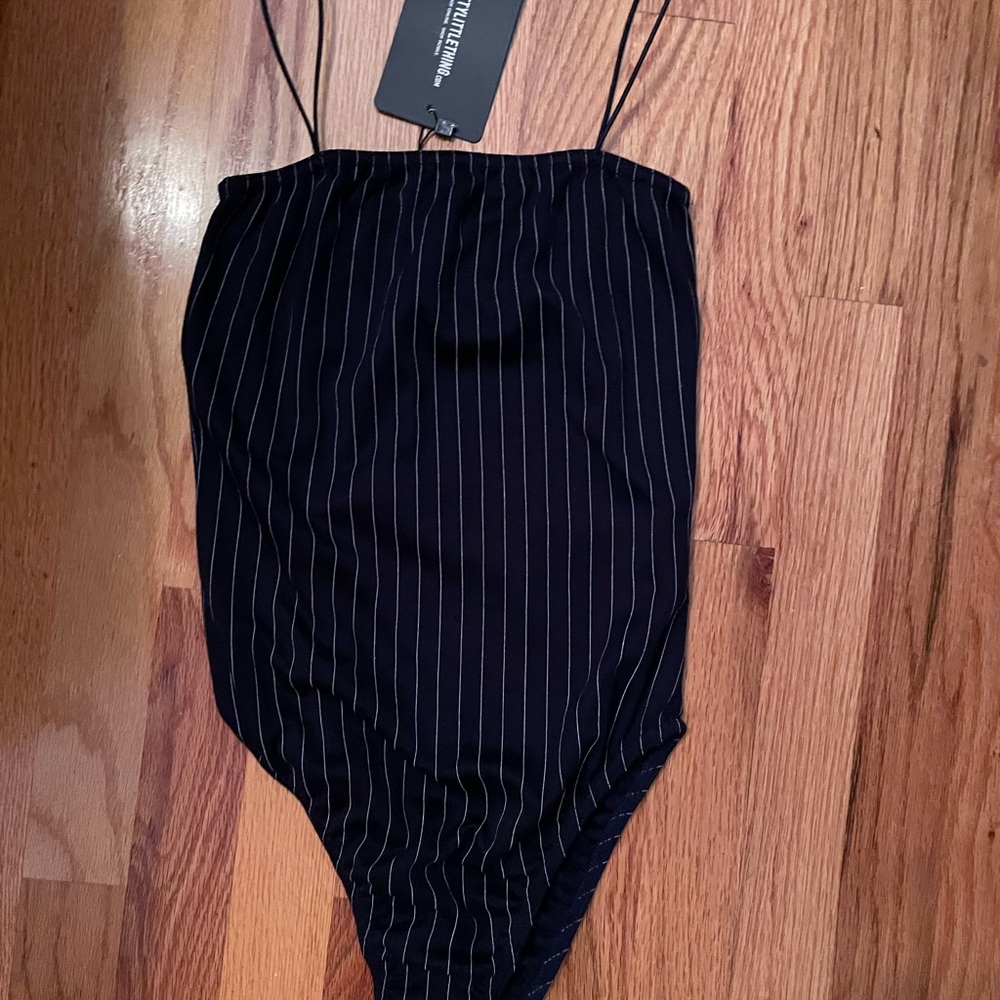 Pinstripe bodysuit